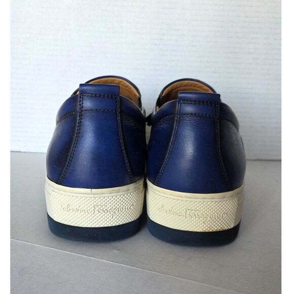 Salvatore Ferragamo Lucca Slip-On Sneaker Tassel Loafer Platform Blue Mens 8.5 main image 8